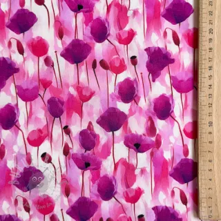 Wiskoza RAYON POPLIN Poppys design B