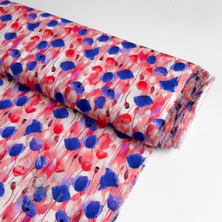 Wiskoza RAYON POPLIN Poppys design A