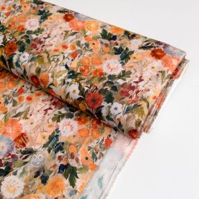 Wiskoza RAYON POPLIN Wild flowers design A