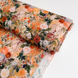 Wiskoza RAYON POPLIN Wild flowers design A