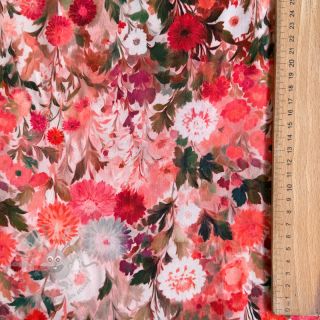 Wiskoza RAYON POPLIN Wild flowers design B