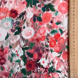 Wiskoza RAYON POPLIN Wild flowers design D