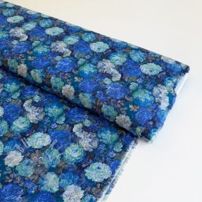 Wiskoza RAYON POPLIN Flower sea design B