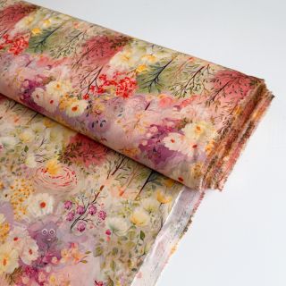 Wiskoza RAYON POPLIN Love design B