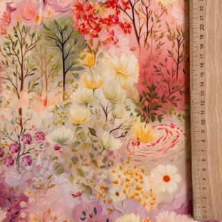 Wiskoza RAYON POPLIN Love design B