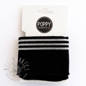 Ściągacz CUFFS LUREX 7 cm black silver