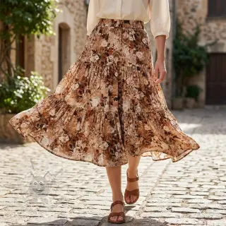 Wiskoza RAYON POPLIN Wild flowers design C