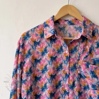Wiskoza RAYON POPLIN Faded spots design A