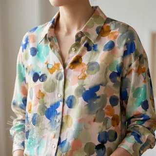 Wiskoza RAYON POPLIN Bouncy design D