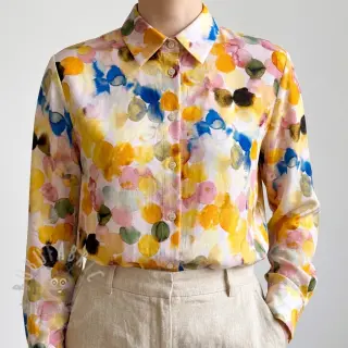 Wiskoza RAYON POPLIN Bouncy design E