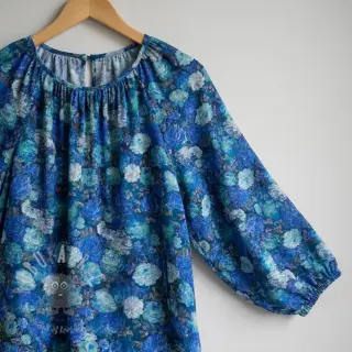 Wiskoza RAYON POPLIN Flower sea design B