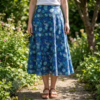 Wiskoza RAYON POPLIN Flower sea design B