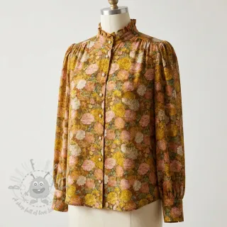 Wiskoza RAYON POPLIN Flower sea design C