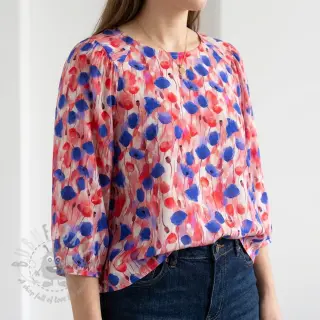 Wiskoza RAYON POPLIN Poppys design A