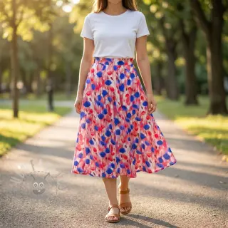 Wiskoza RAYON POPLIN Poppys design A