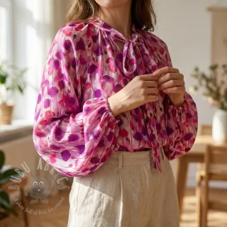 Wiskoza RAYON POPLIN Poppys design B