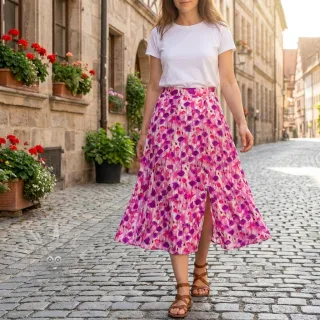 Wiskoza RAYON POPLIN Poppys design B