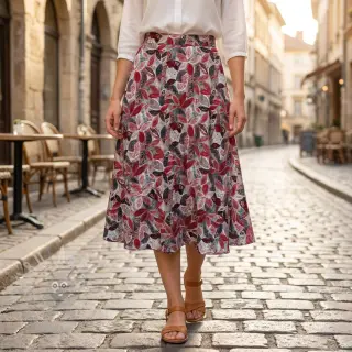 Wiskoza RAYON POPLIN Floral design C