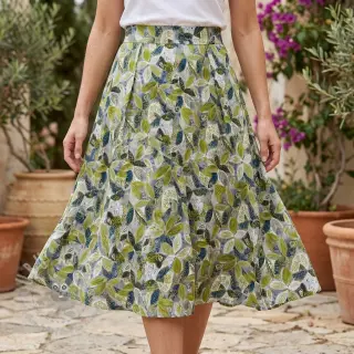 Wiskoza RAYON POPLIN Floral design D