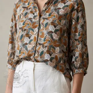Wiskoza RAYON POPLIN Floral design E