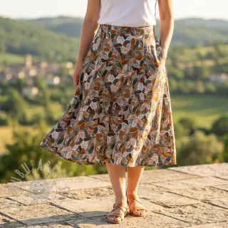 Wiskoza RAYON POPLIN Floral design E