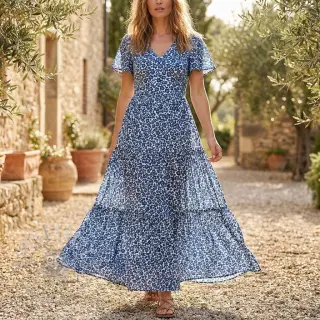 Wiskoza RAYON POPLIN Eve design D