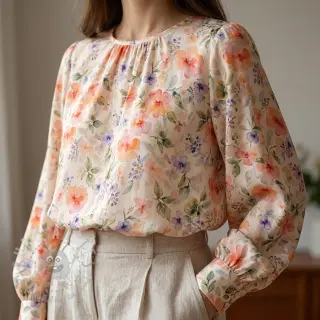 Wiskoza RAYON POPLIN Love design D