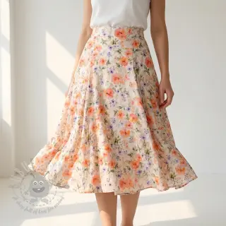 Wiskoza RAYON POPLIN Love design D