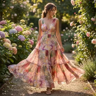 Wiskoza RAYON POPLIN Love design B