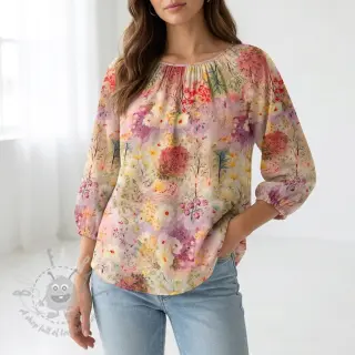 Wiskoza RAYON POPLIN Love design B