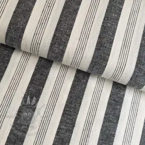 Len YARN DYED BIG Stripe black