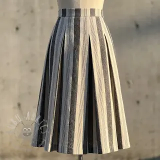 Len YARN DYED BIG Stripe black
