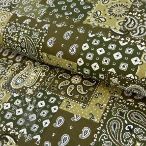 Bawełniana tkanina Farwest kaki