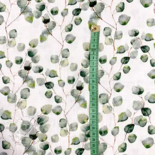 Muślin double gauze Little eucalyptus flowers digital print ORGANIC