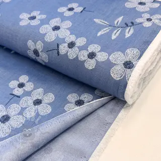 Bawełniana tkanina JEANS Chambre LUXURY JACQUARD Flowers jeans