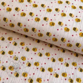 Muślin double gauze Bee mine design A