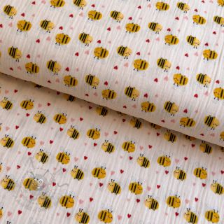 Muślin double gauze Bee mine design A