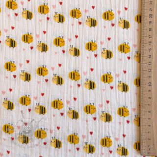 Muślin double gauze Bee mine design A