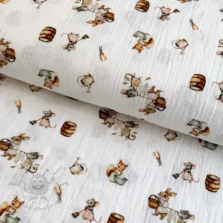 Muślin double gauze Little things design A