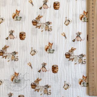 Muślin double gauze Little things design A