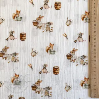 Muślin double gauze Little things design A