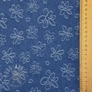 JEANS DENIM JACQUARD Flower dark jeans