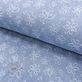 JEANS DENIM JACQUARD Flower light jeans