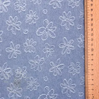 JEANS DENIM JACQUARD Flower light jeans