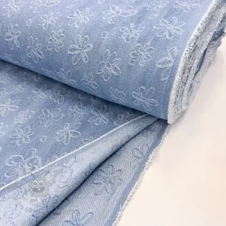 JEANS DENIM JACQUARD Flower light jeans