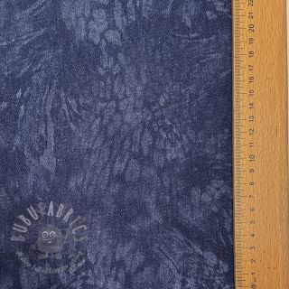 JEANS DENIM HEAVY Animal printed dark blue