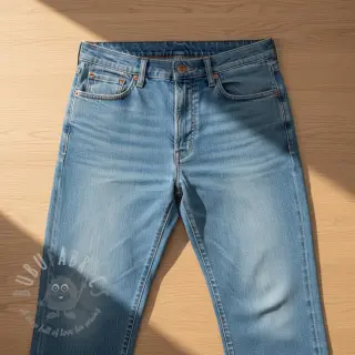 JEANS DENIM HEAVY Animal printed light blue