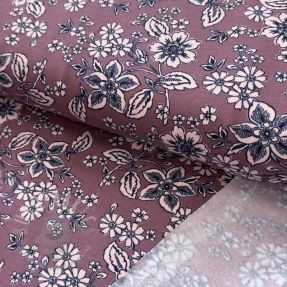 Dresówka drapana SOFT Flowers old blush