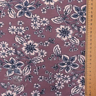 Dresówka drapana SOFT Flowers old blush
