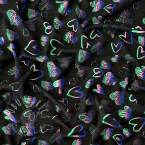 Jersey Hearts black digital print